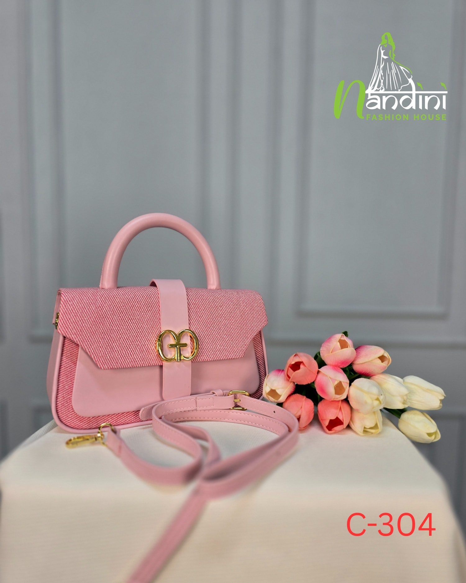 Adjustable crossbody strap.