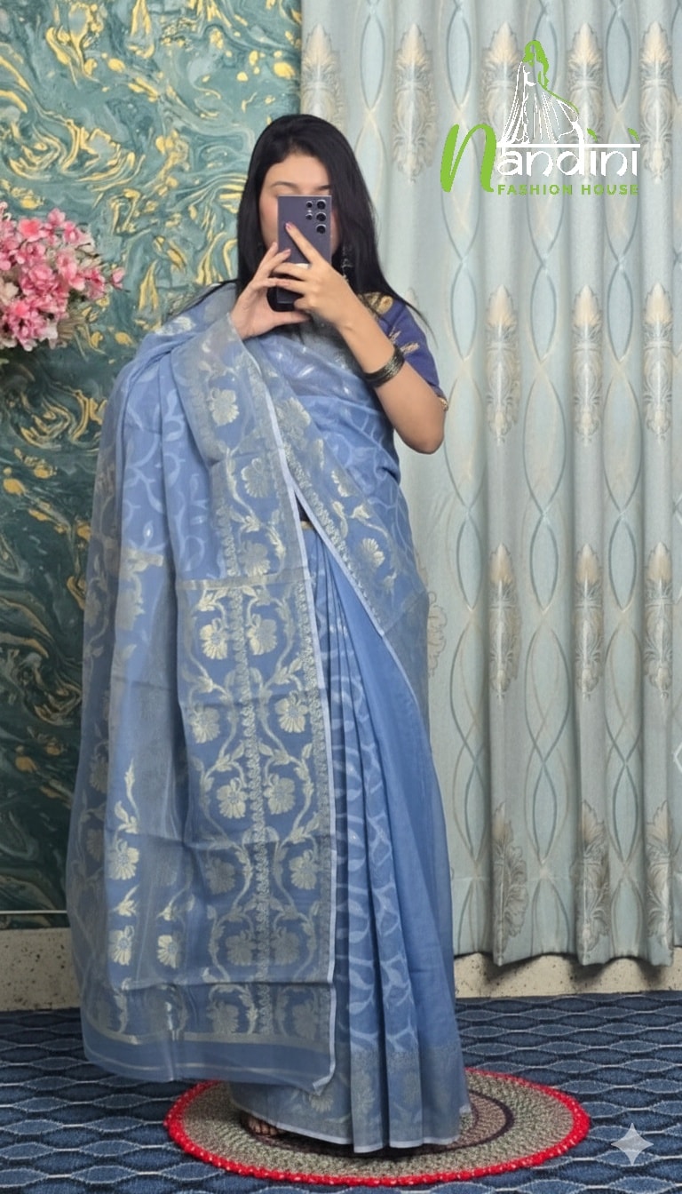 Halfsilk Jamdani Saree