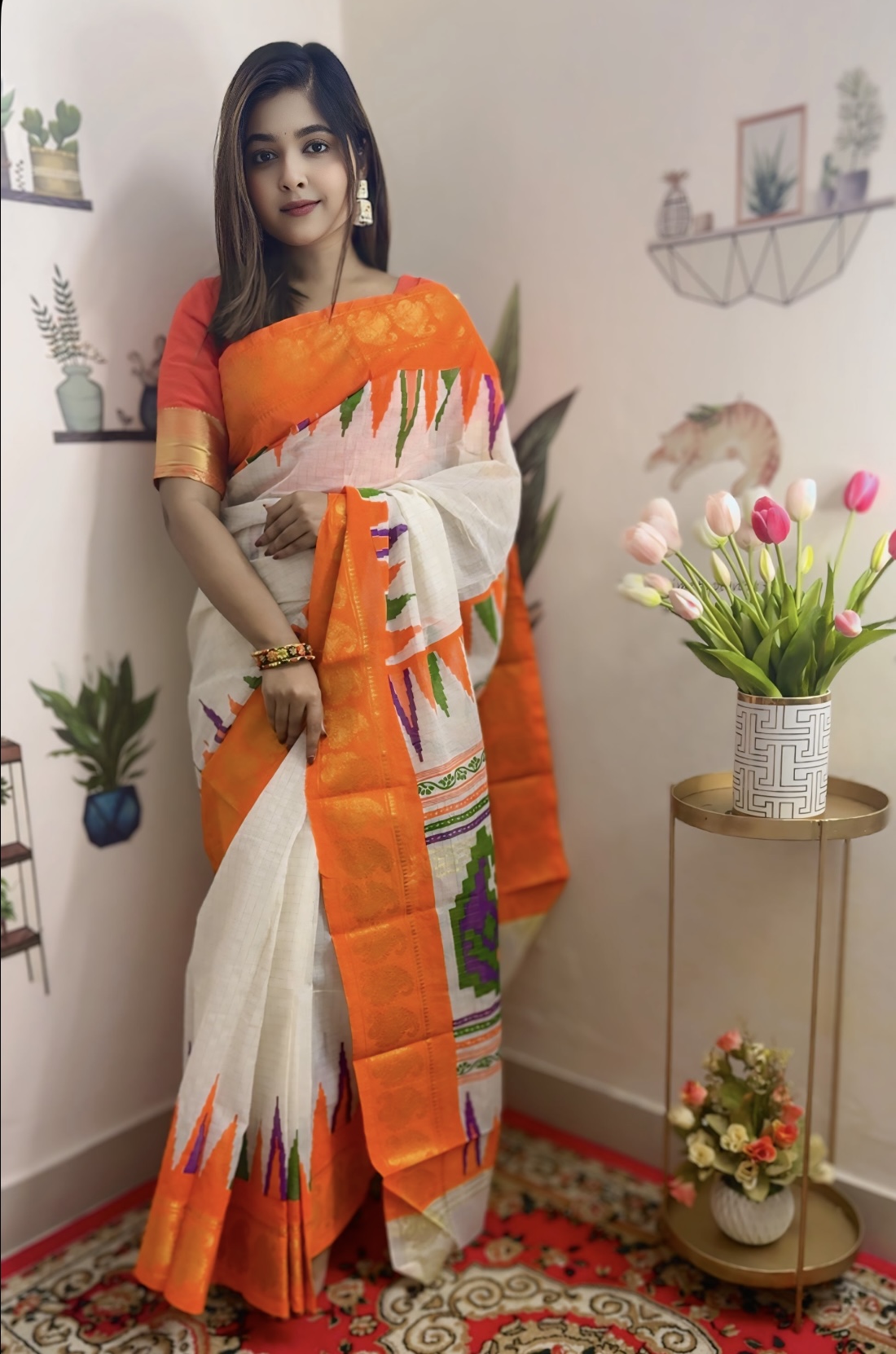 Tangail Madurai Cotton Saree