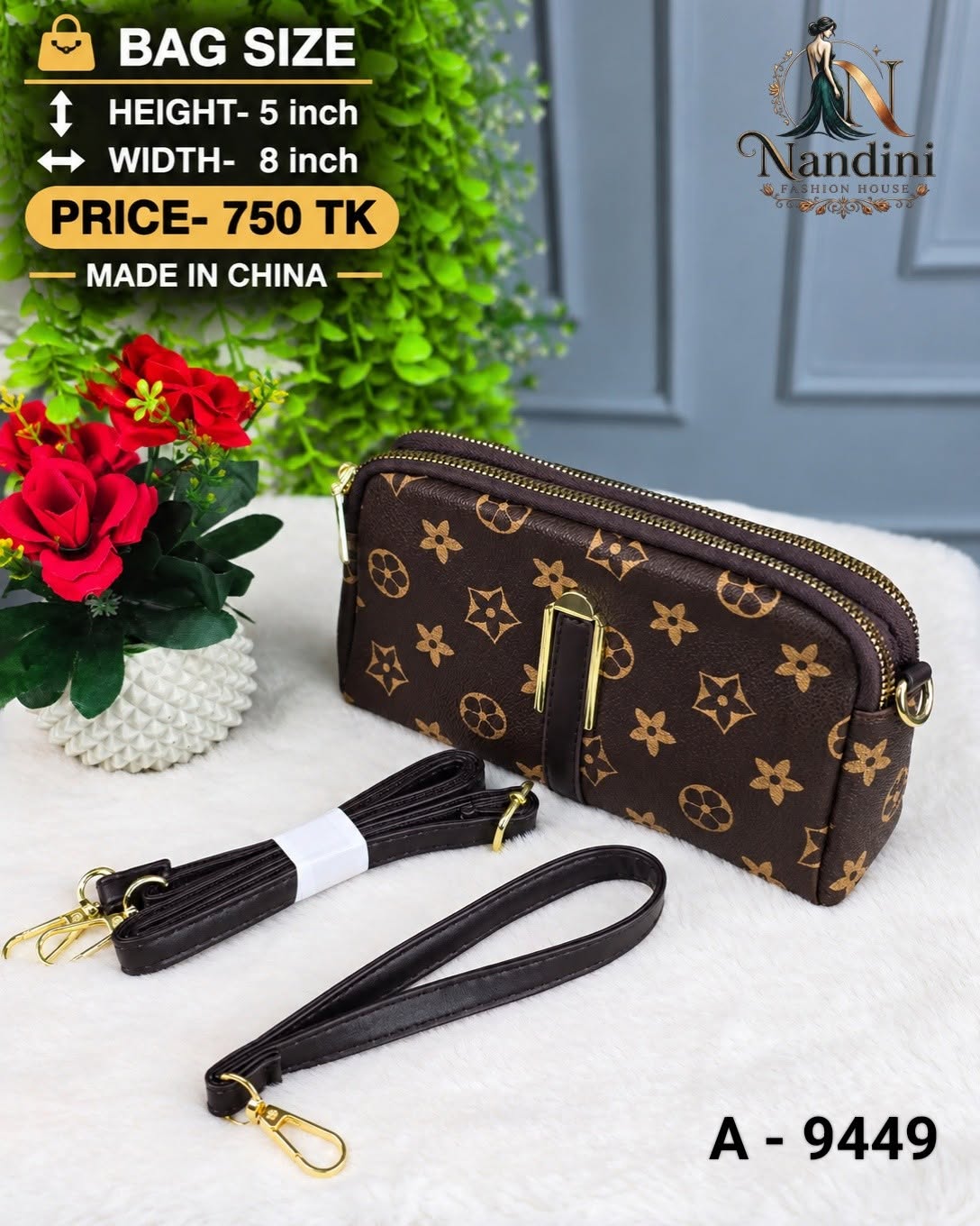 Double Zip Crossbody Bag