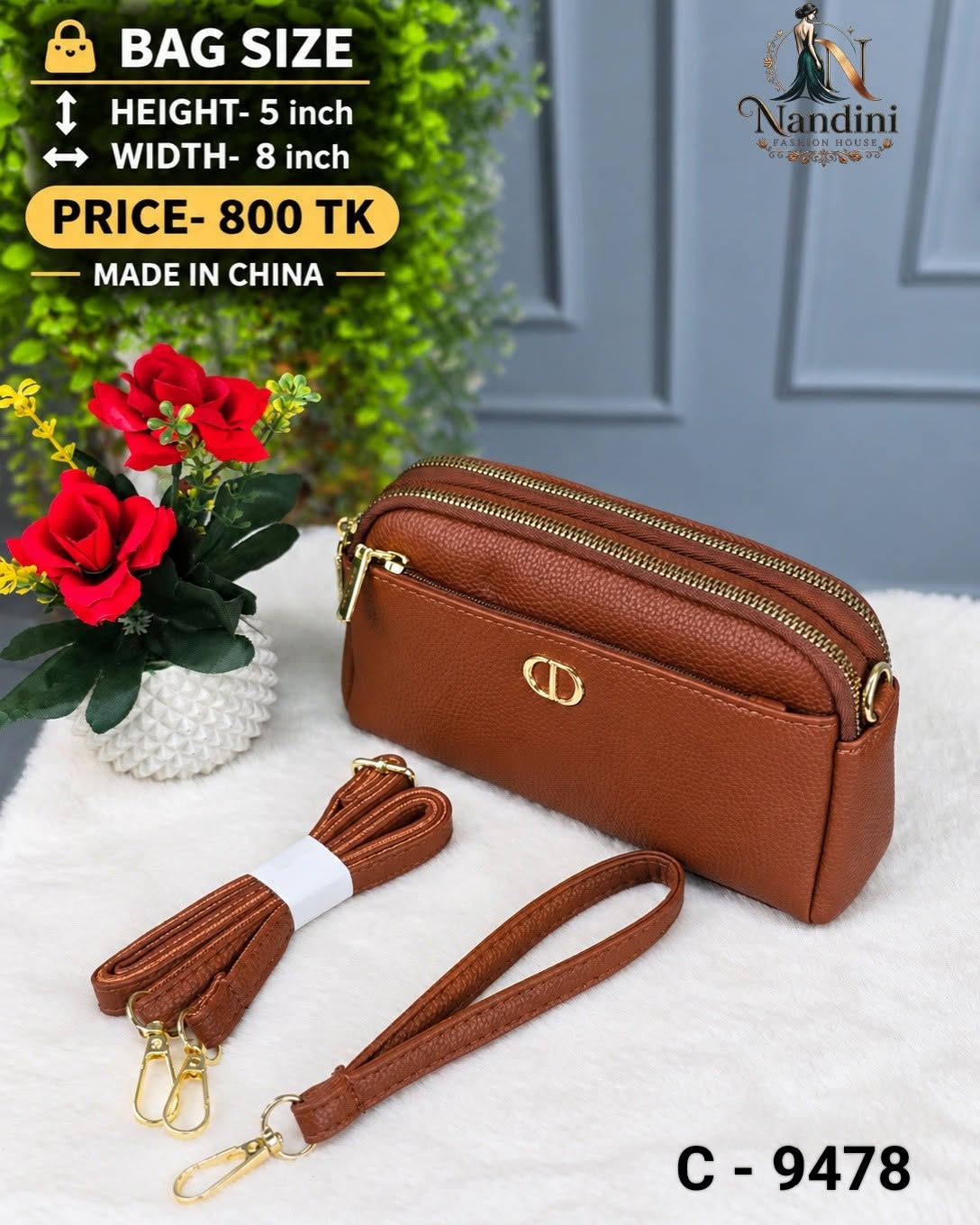 Mini Double Zipper Shoulder Bag